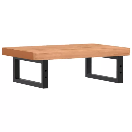  acél és tömör bükkfa falra szerelhető mosdópolc