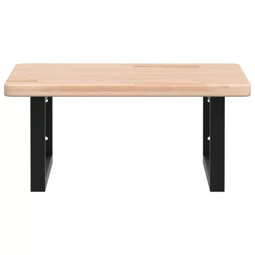  acél és tömör tölgyfa falra szerelhető mosdópolc