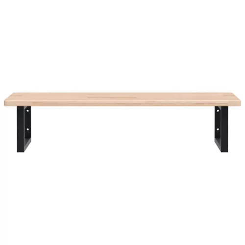  acél és tömör tölgyfa falra szerelhető mosdópolc