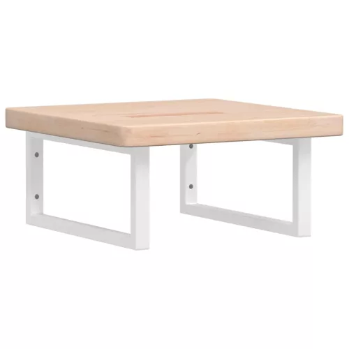  acél és tömör tölgyfa falra szerelhető mosdópolc