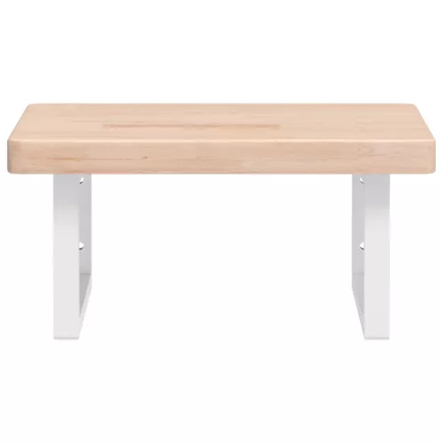  acél és tömör tölgyfa falra szerelhető mosdópolc