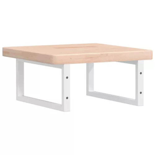  acél és tömör tölgyfa falra szerelhető mosdópolc