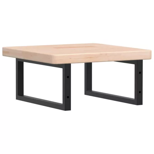  acél és tömör tölgyfa falra szerelhető mosdópolc