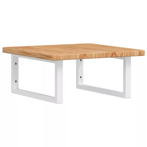  acél és tömör tölgyfa falra szerelhető mosdópolc