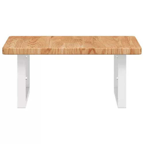  acél és tömör tölgyfa falra szerelhető mosdópolc