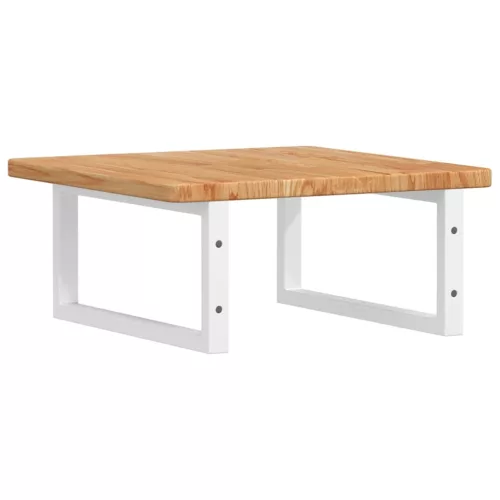  acél és tömör tölgyfa falra szerelhető mosdópolc