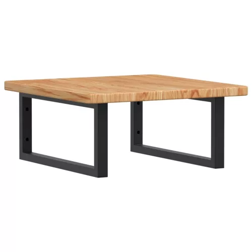  acél és tömör tölgyfa falra szerelhető mosdópolc