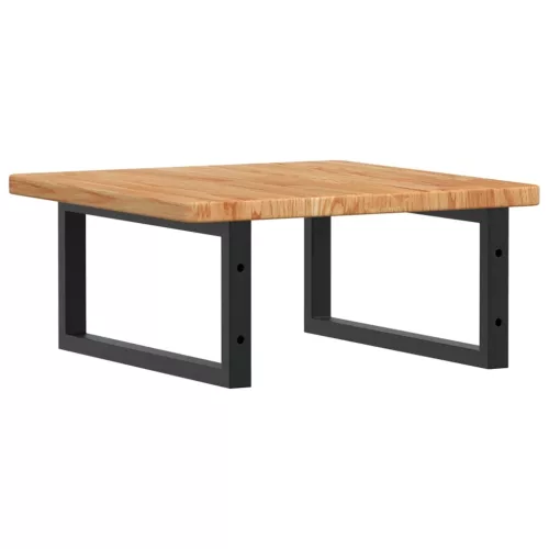  acél és tömör tölgyfa falra szerelhető mosdópolc