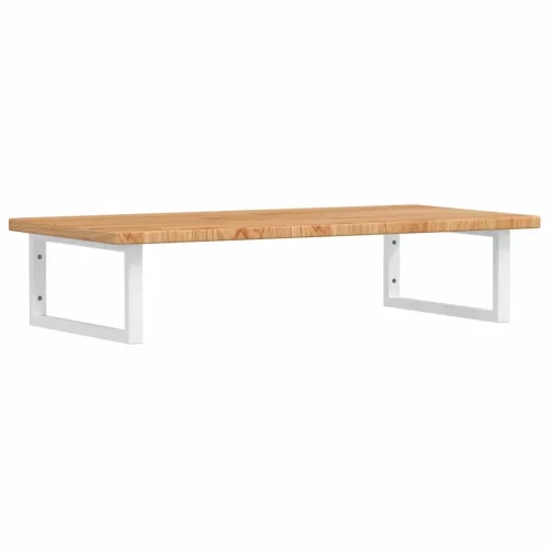  acél és tömör tölgyfa falra szerelhető mosdópolc