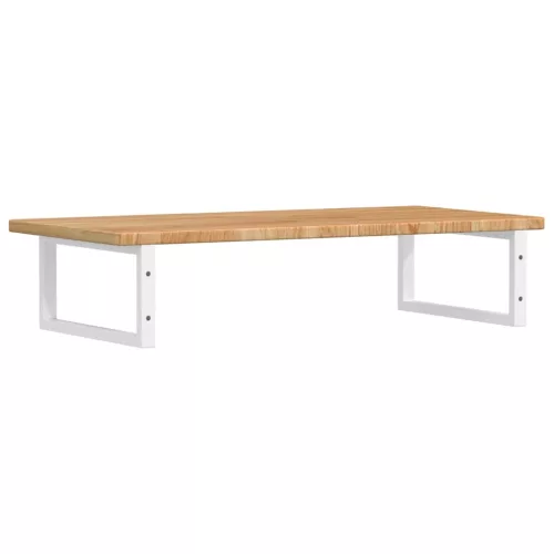  acél és tömör tölgyfa falra szerelhető mosdópolc