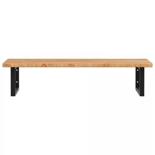  acél és tömör tölgyfa falra szerelhető mosdópolc