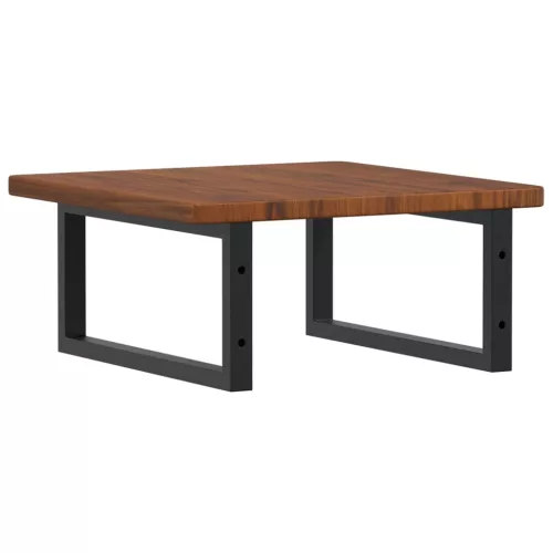  acél és tömör tölgyfa falra szerelhető mosdópolc