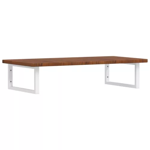  acél és tömör tölgyfa falra szerelhető mosdópolc