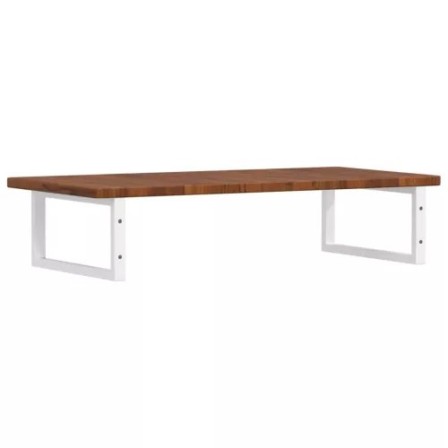  acél és tömör tölgyfa falra szerelhető mosdópolc