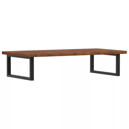  acél és tömör tölgyfa falra szerelhető mosdópolc