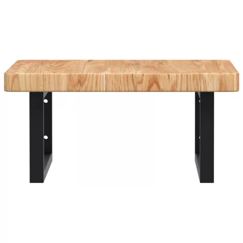  acél és tömör tölgyfa falra szerelhető mosdópolc