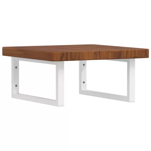  acél és tömör tölgyfa falra szerelhető mosdópolc