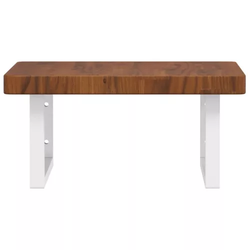  acél és tömör tölgyfa falra szerelhető mosdópolc