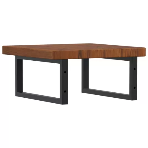  acél és tömör tölgyfa falra szerelhető mosdópolc