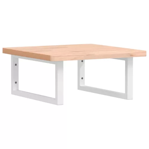  acél és tömör bükkfa falra szerelhető mosdópolc