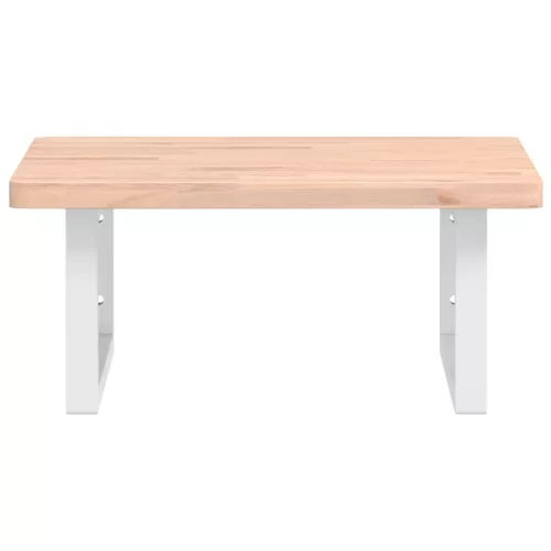  acél és tömör bükkfa falra szerelhető mosdópolc