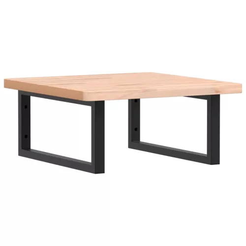  acél és tömör bükkfa falra szerelhető mosdópolc