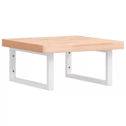  acél és tömör bükkfa falra szerelhető mosdópolc