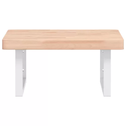  acél és tömör bükkfa falra szerelhető mosdópolc