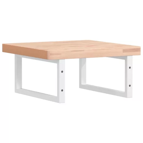  acél és tömör bükkfa falra szerelhető mosdópolc