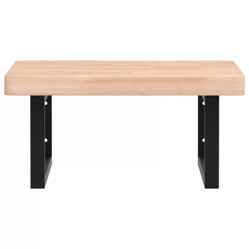  acél és tömör bükkfa falra szerelhető mosdópolc