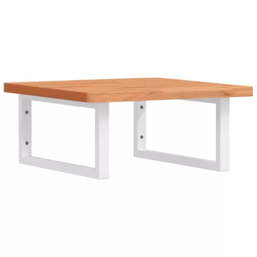  acél és tömör bükkfa falra szerelhető mosdópolc