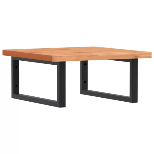  acél és tömör bükkfa falra szerelhető mosdópolc