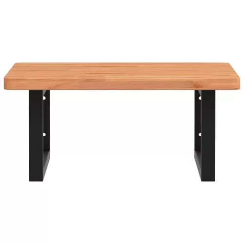  acél és tömör bükkfa falra szerelhető mosdópolc