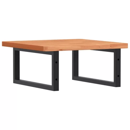  acél és tömör bükkfa falra szerelhető mosdópolc