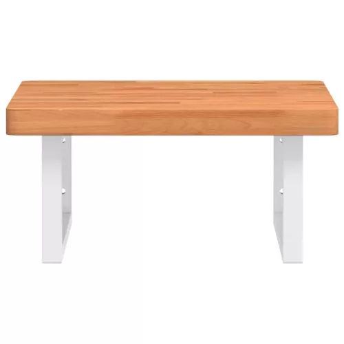  acél és tömör bükkfa falra szerelhető mosdópolc