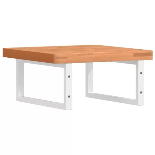  acél és tömör bükkfa falra szerelhető mosdópolc