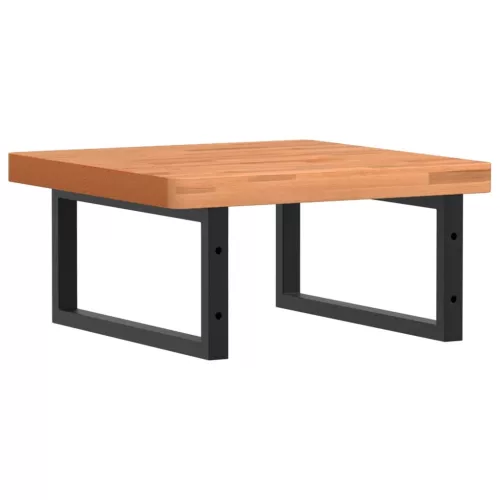  acél és tömör bükkfa falra szerelhető mosdópolc