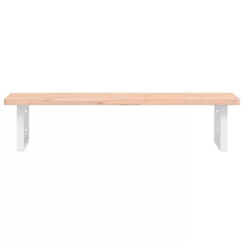  acél és tömör bükkfa falra szerelhető mosdópolc