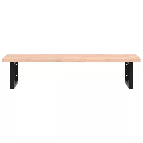  acél és tömör bükkfa falra szerelhető mosdópolc