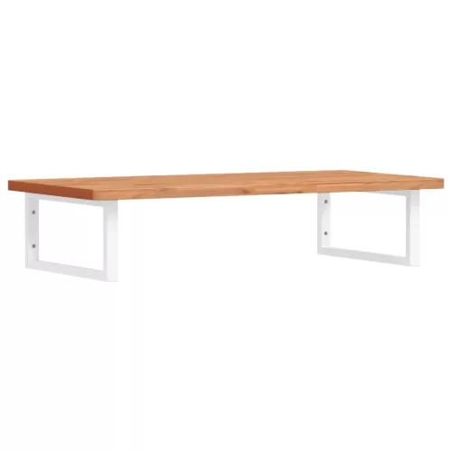  acél és tömör bükkfa falra szerelhető mosdópolc