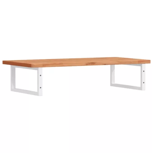  acél és tömör bükkfa falra szerelhető mosdópolc