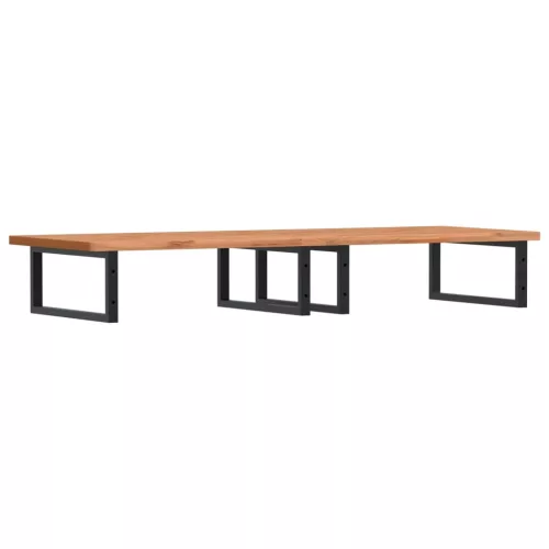  acél és tömör bükkfa falra szerelhető mosdópolc