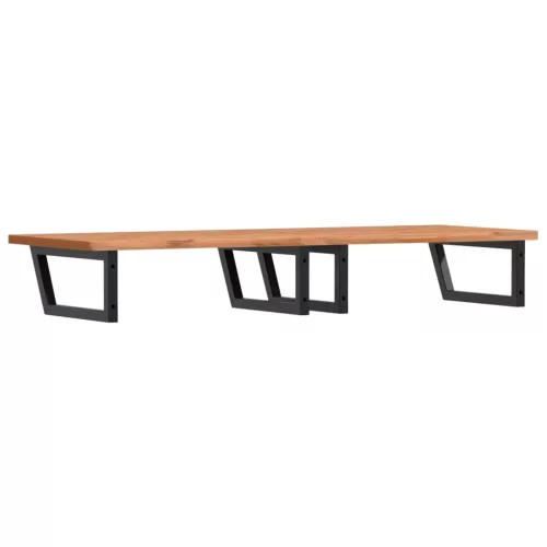  acél és tömör bükkfa falra szerelhető mosdópolc