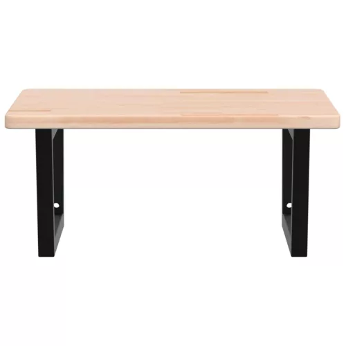  acél és tömör tölgyfa falra szerelhető mosdópolc