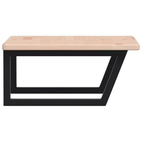  acél és tömör tölgyfa falra szerelhető mosdópolc