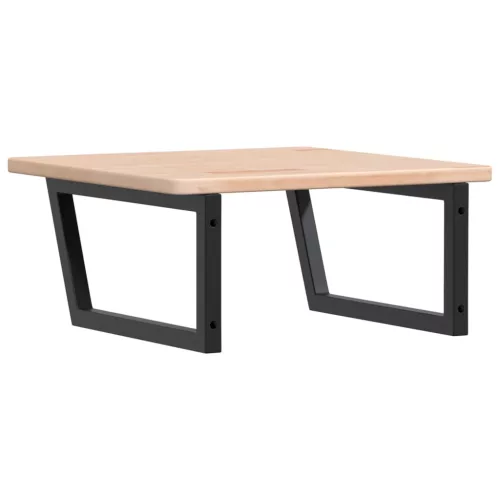  acél és tömör tölgyfa falra szerelhető mosdópolc