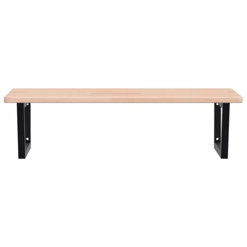  acél és tömör tölgyfa falra szerelhető mosdópolc