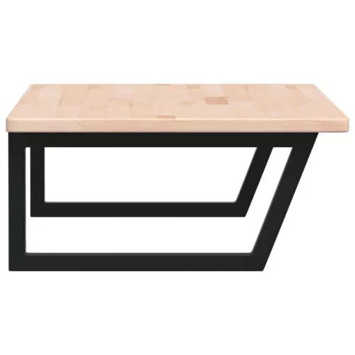  acél és tömör tölgyfa falra szerelhető mosdópolc