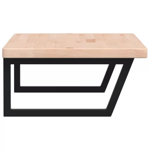  acél és tömör tölgyfa falra szerelhető mosdópolc