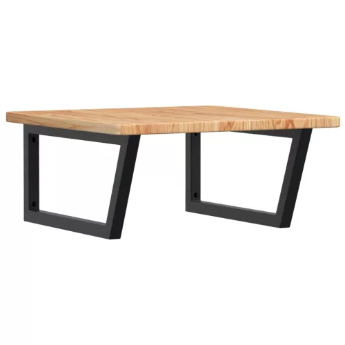  acél és tömör tölgyfa falra szerelhető mosdópolc